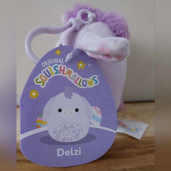 (4) 3.5" Easter 2023 Squishmallows Keychains Clips Aimee, Delzi, Miley, Peter - Picture 5 of 5